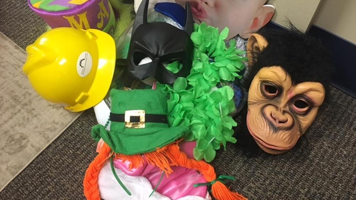 St. Patrick softball players wear these masks in the dugout during games. The gorilla mask sparked a controversy when a photo of a player wearing it during a contest against Philadelphia made the rounds on social media.