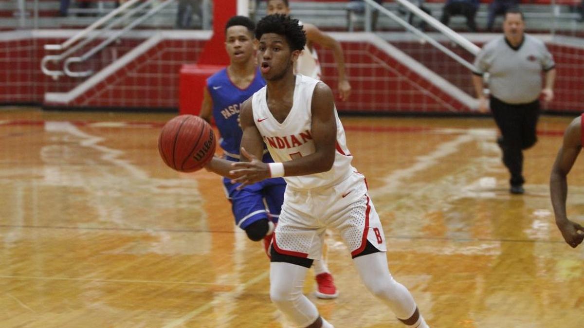 Biloxi senior guard Dillyn Neely has a hot shot for the Indians.