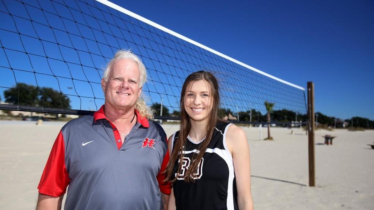 Coach of the Year Rick Rechtien of Hancock High and Player of the Year Emma Funk of Our Lady Academy lead the Sun Herald’s annual All-South Mississippi volleyball team.
