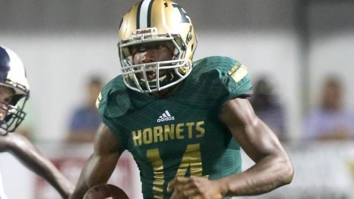 Poplarville’s Chase Shears, pictured here in 2017, ran for three touchdowns in the first half against South Pike on Friday.