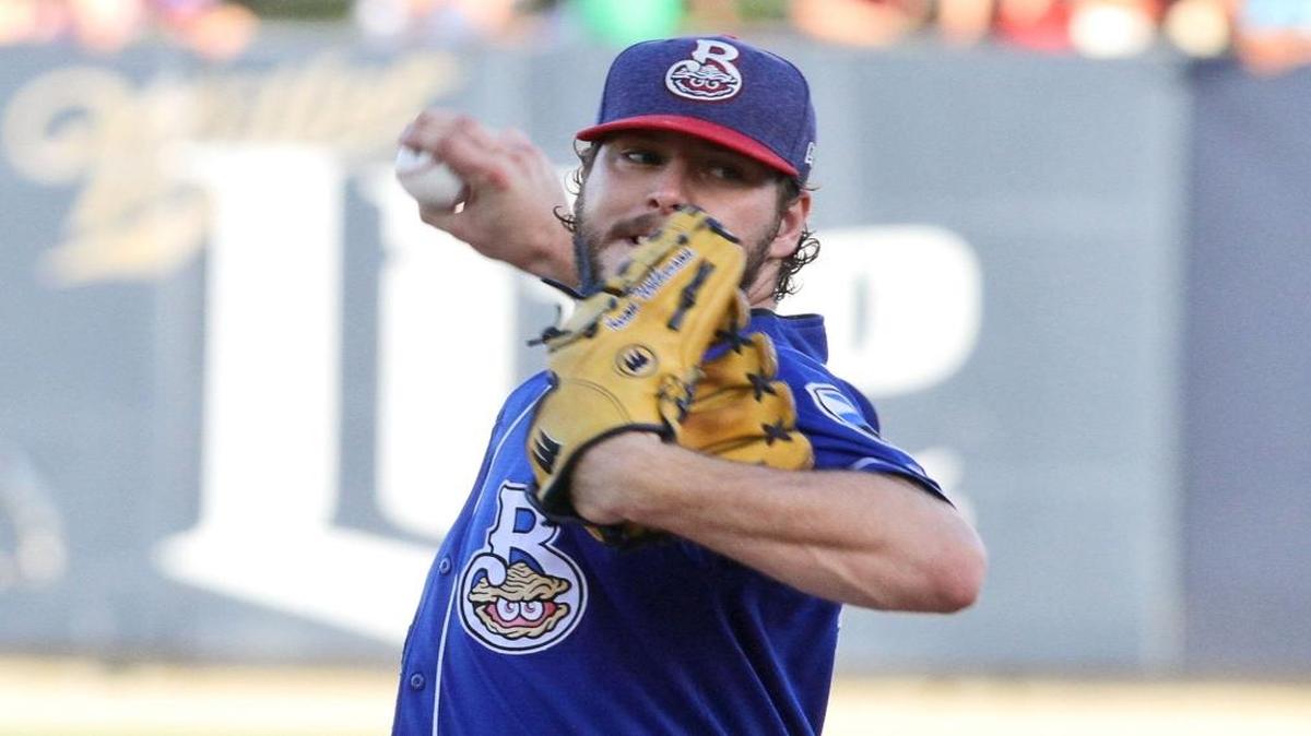 Biloxi pitcher Aaron Wilkerson tossed a two-hitter Sunday night against the Mississippi Braves.