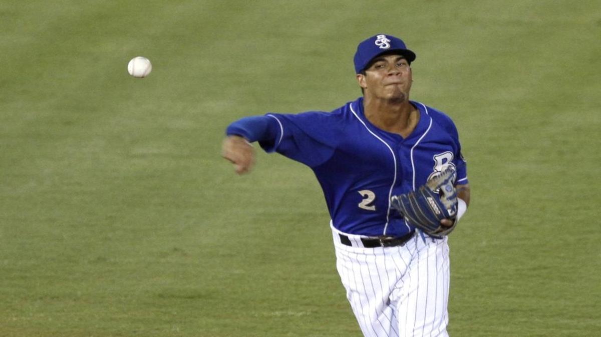 Shuckers shortstop Angel Ortega helped the team beat Birmingham Sunday.