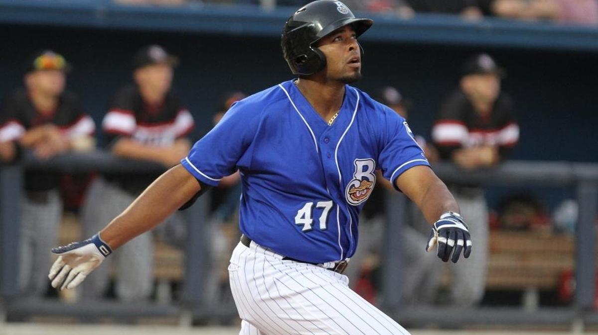 Biloxi Shuckers' Art Charles homered Friday against Montgomery.