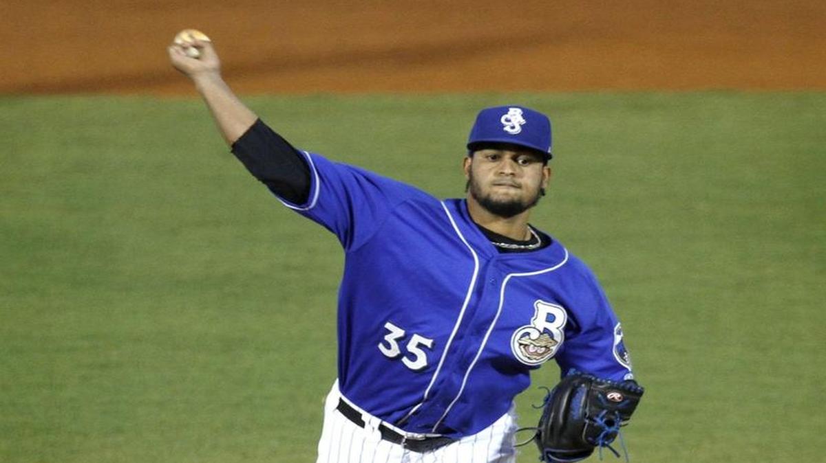 Angel Ventura of the Biloxi Shuckers delivers a pitch against the Jackson Generals. Ventura delivered 6.1 innings of one-run ball in a 5-1 win Thursday against Mobile.
