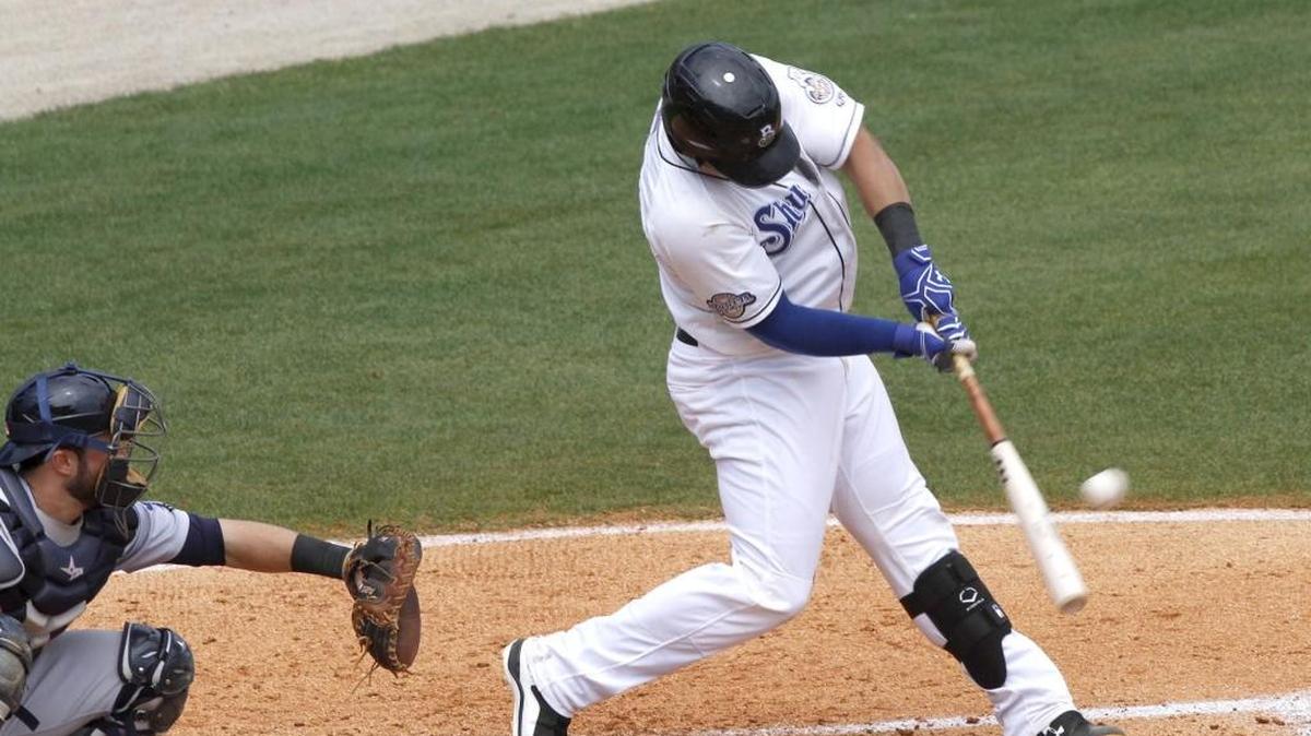 Shuckers catcher Jacob Nottingham has seen his batting average take a slight dip along with the rest of his teammates.