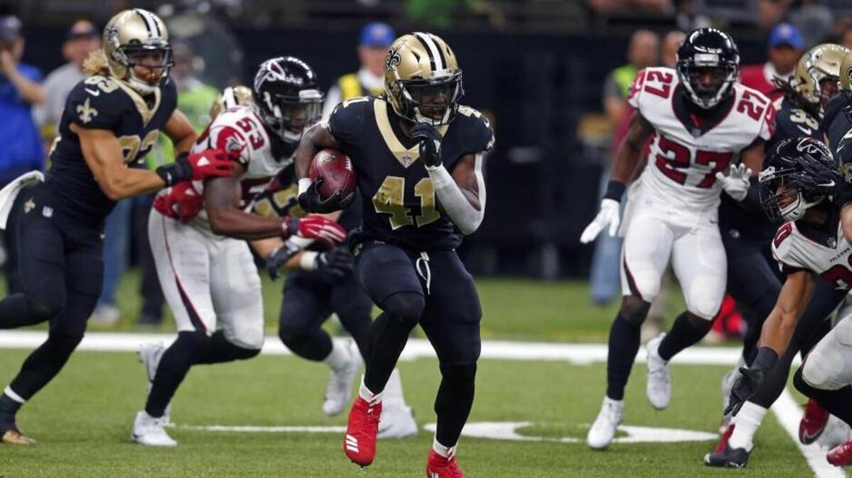 New Orleans Saints running back Alvin Kamara (41) was a big reason for the Saints' turnaround in 2017.