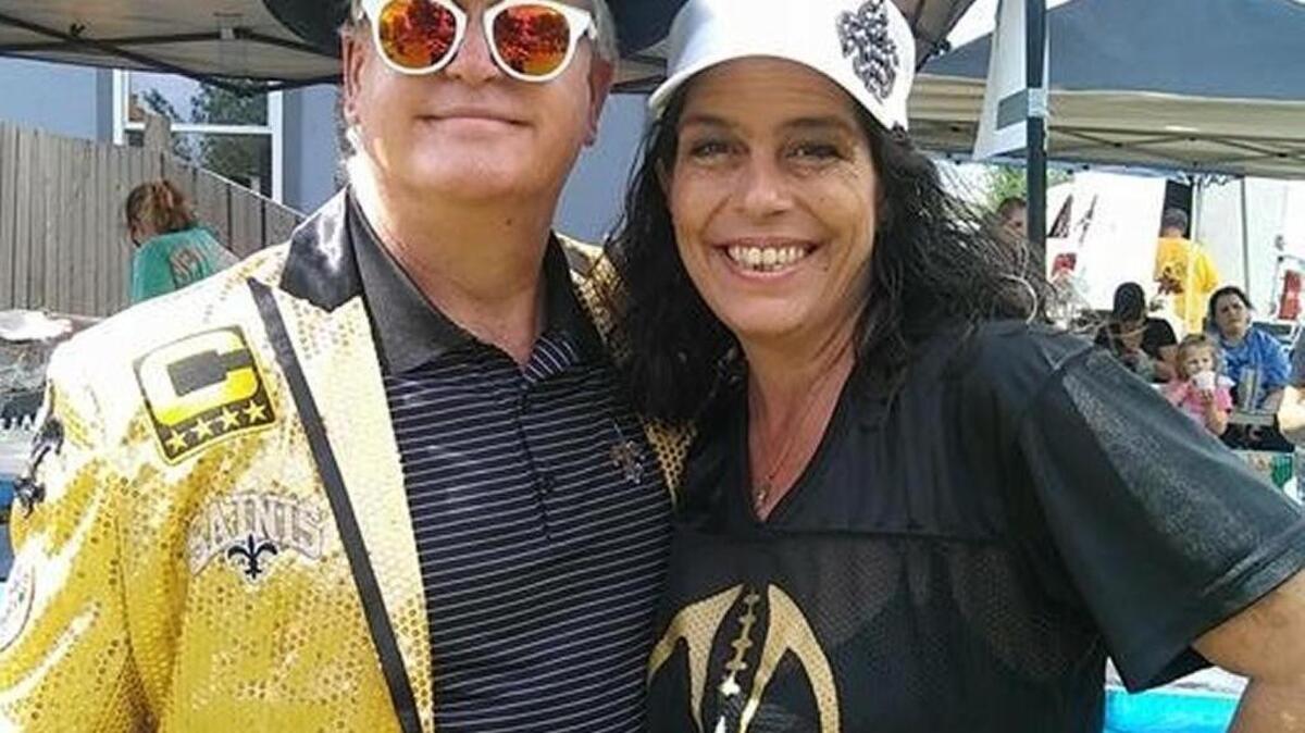 Gulfport resident Bill Campbell, left, is being recognized by New Orleans Saints fan group April 27. Campbell is know to Saints fans by the name Who Dat Aficionado.
