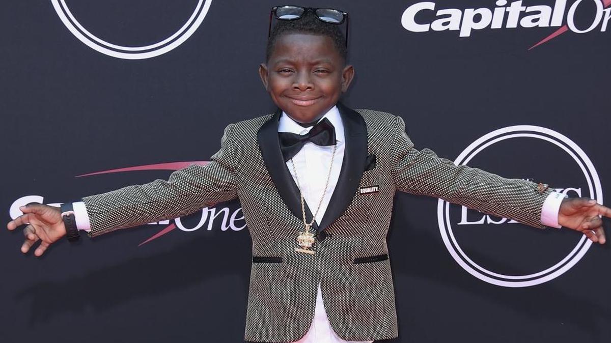 Jarrius Robertson arrives at the ESPYS at the Microsoft Theater on Wednesday in Los Angeles.