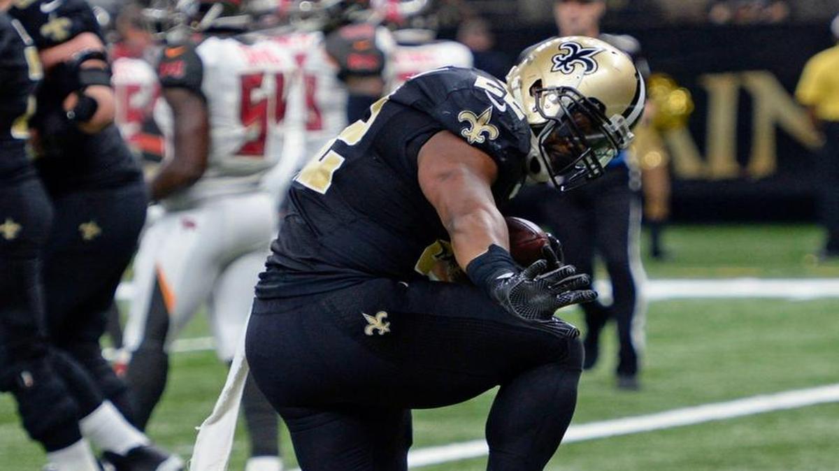 New Orleans Saints running back Mark Ingram (22) might have wrapped up his 2009 Heisman Trophy in the same stadium where he'll have an opportunity on Sunday to hit a significant milestone as a pro. Ingram needs 60 yards rushing in Atlanta to hit 1,000 for the first time since the New Orleans Saints selected him late in the first round of the 2011 draft.