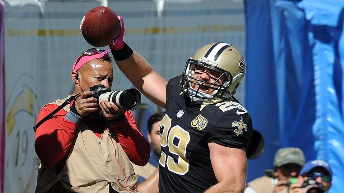 Fullback John Kuhn has been a key addition to the Saints’ offense this season.