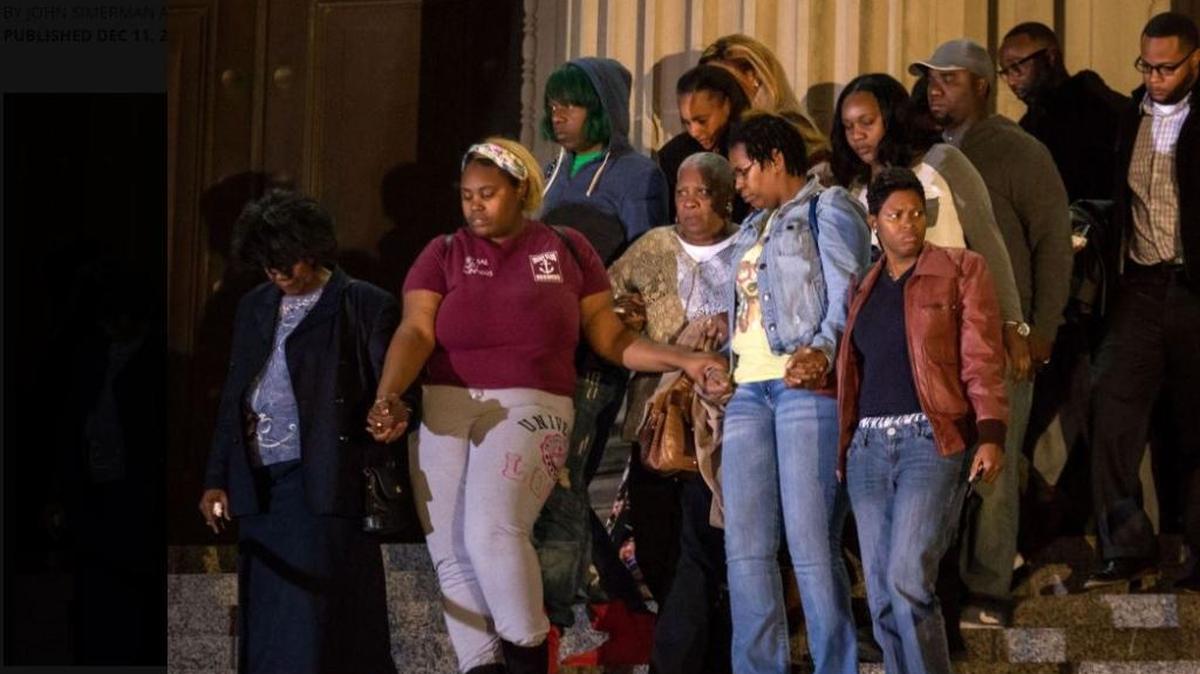 Family and friends of Cardell Hayes leave Orleans Parish Criminal District Court on Sunday, Dec. 11, 2016, after Hayes was found guilty of manslaughter in the shooting death of former New Orleans Saints star Will Smith.