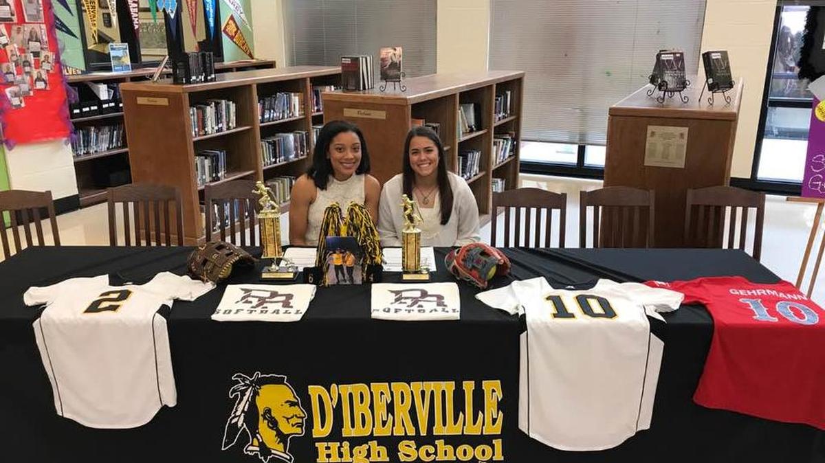 D’Iberville High’s softball duo of Shelby Gehrmann and Jenna Smith signed with Pearl River Community College.