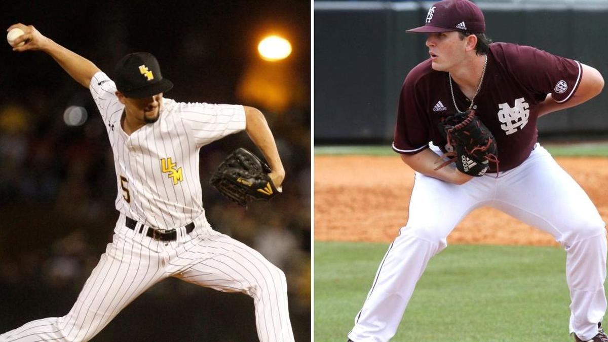 Nick Sandlin of Southern Miss and Konnor Pilkington of Mississippi State are posting some unreal pitching stats this season.