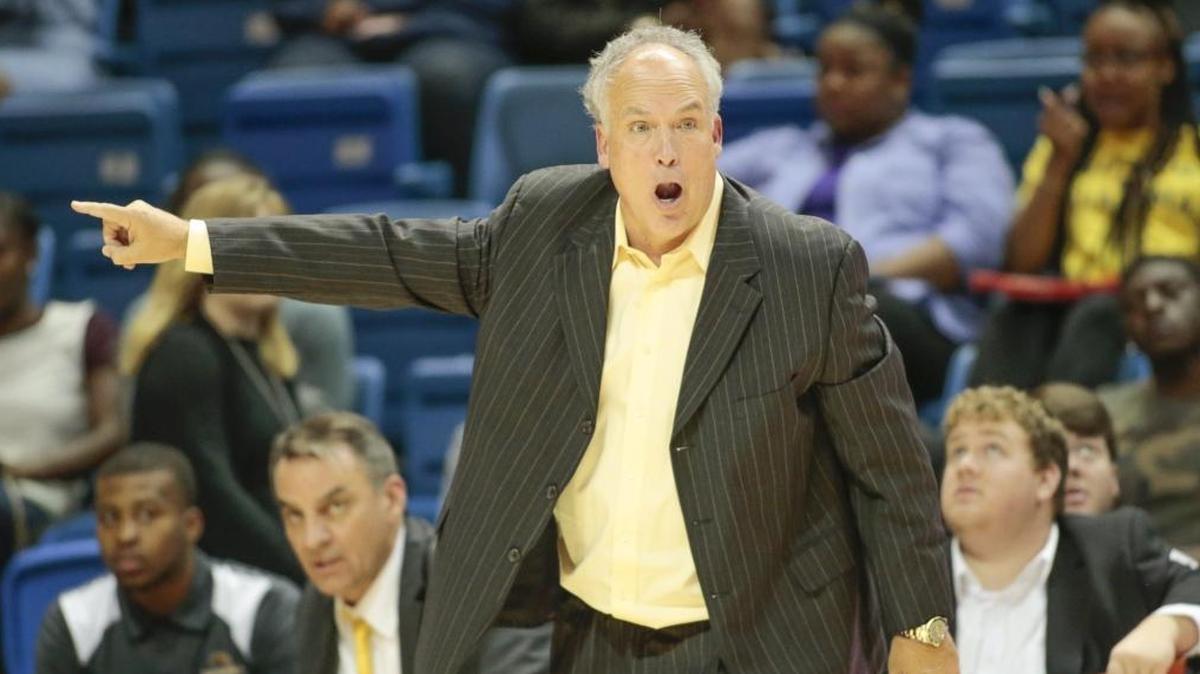 Southern Miss head coach Doc Sadler during the game at South Alabama, Mobile, Ala., Nov. 29, 2017. Sadler has his Southern Miss squad at 11-10 in what has been a much improved season.