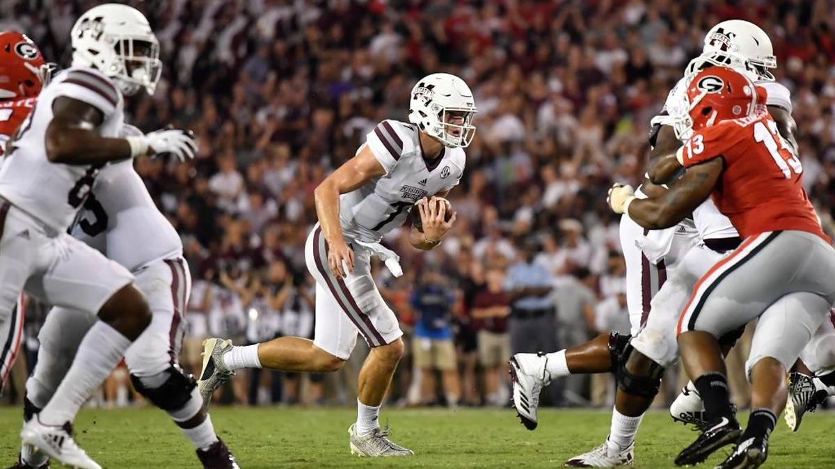 Mississippi State quarterback Nick Fitzgerald (7) must play well for the Bulldogs to have a shot at upsetting Auburn Saturday night.